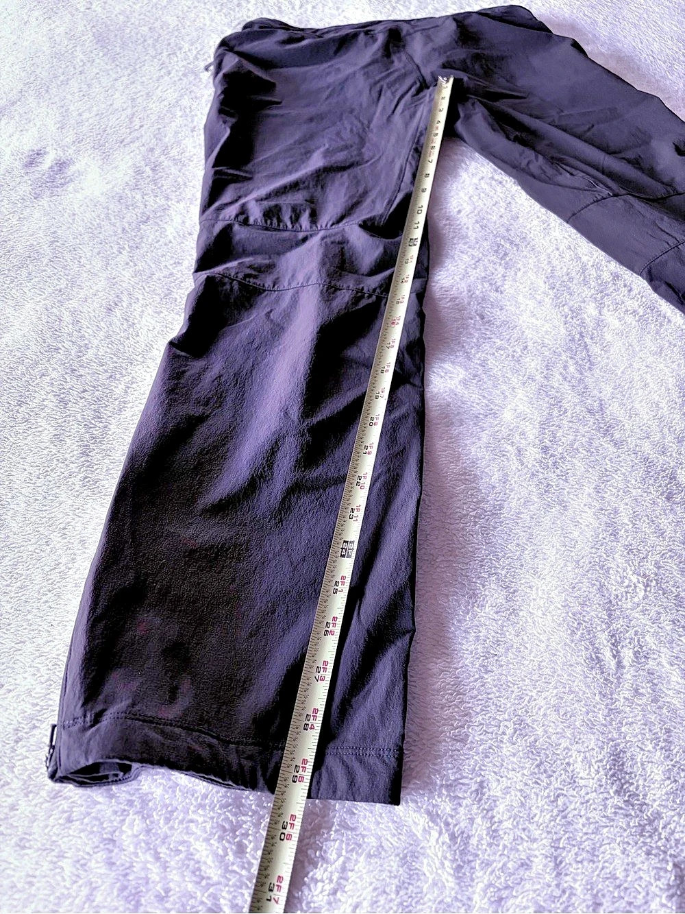 Salomon Windstopper Pants Black Outdoor Hiking Ski Trousers Cargo Pockets Sz 8 - Picture 8 of 13